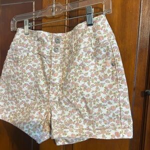 Y2K vintage high waisted floral denim shorts Size medium